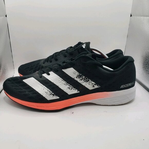 Size 13 - adidas Adizero RC 2 Black/White/Orange Running shoes EE4337 EUC - Picture 3 of 8